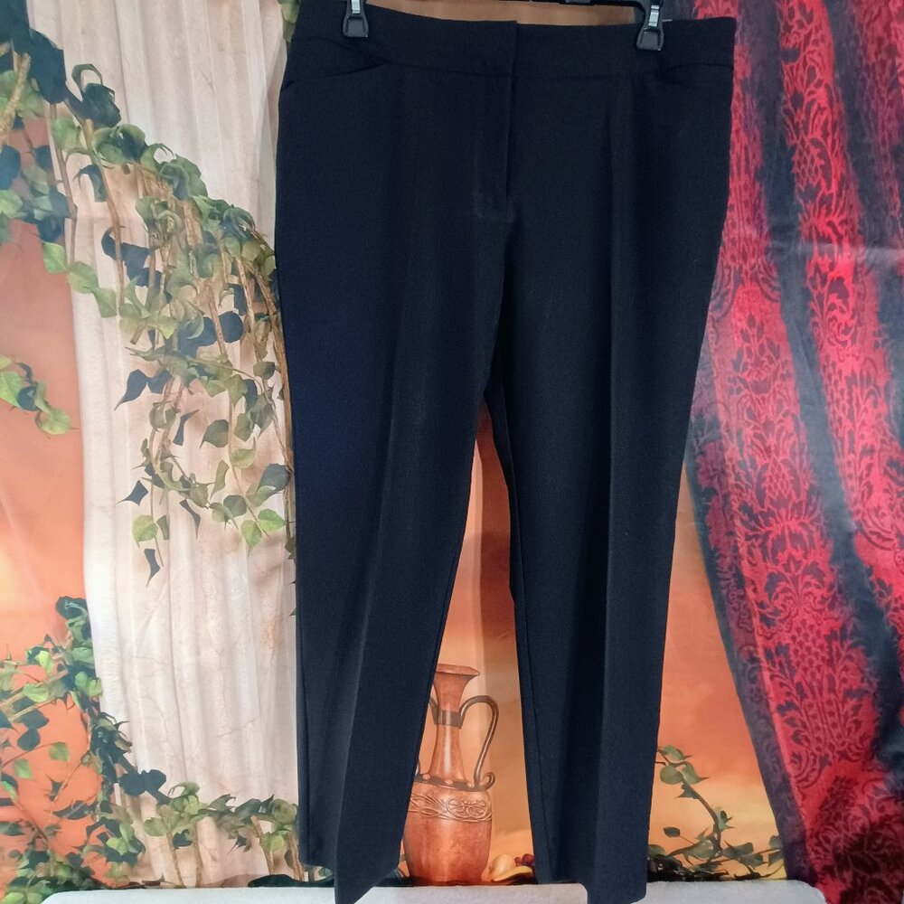 NWT: Worthington Size 16 Black Modern Fit Straight Leg Dress Pants
